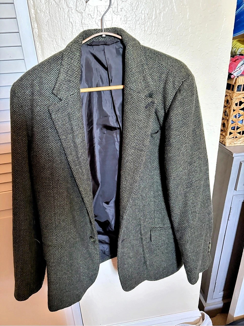 Kirrin Finch Houndstooth Vest and Blazer in Green & Black Like New